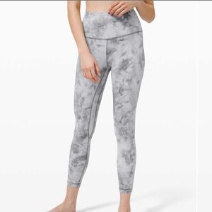 Lululemon Align Pant 25" *Diamond Dye Stargaze Pitch Grey size 4